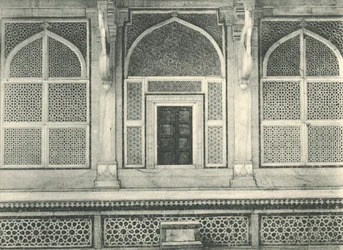 Agra. Schirm von Sulim Chishtis Grab, Futtehpur Sikri