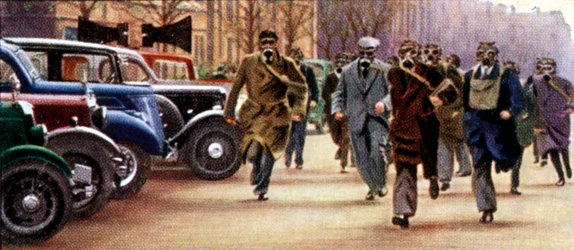 Luftschutzmaßnahmen, Zigarettenkarte, britisch, 1938