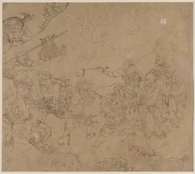 Album mit daoistischen und buddhistischen Themen: Suche den Berg: Blatt 45, 1200er