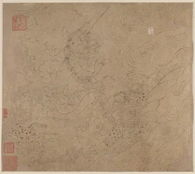 Album mit daoistischen und buddhistischen Themen: Suche den Berg (Blatt 50)