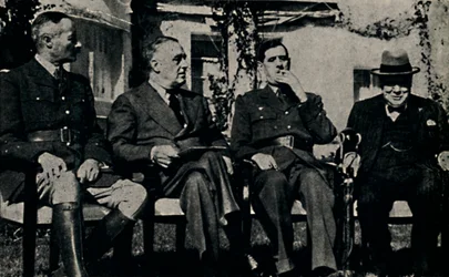 Alliierte Konferenz in Casablanca, Französisch-Marokko, Januar 1943, 1945
