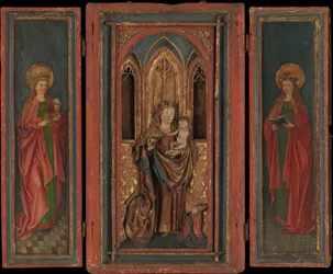 Altarschrein mit Madonna und Kind mit Stifter