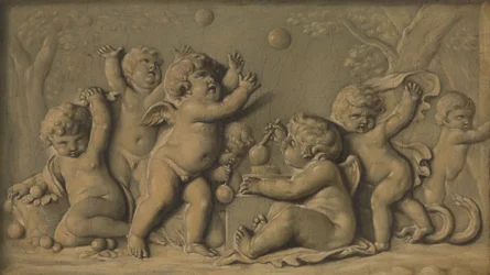 Amorini beim Spielen, eines von einem Paar, 1770-90