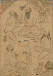 Ein Lager von Yogis