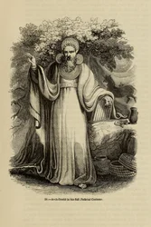 Erz-Druide in seiner vollen richterlichen Tracht aus dem Buch Old England: A Pictorial Museum, 1845