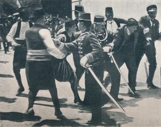 Verhaftung von Gavrilo Princip, Mörder von Erzherzog Franz Ferdinand, 1914
