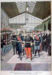 Ankunft von General Tchertkoff, russischer Botschafter in Frankreich, Paris, 1895