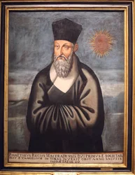 Asian Civilisations Museum. Christentum in Asien: Heilige Kunst und visueller Glanz. Porträt von Matteo Ricci (Ein italienischer Jesuit, der den größten Teil seines Lebens damit verbrachte, das Christentum nach China zu bringen). Emmanuele Pereira (You Wen