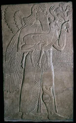 Assyrisches Relief einer geflügelten Figur