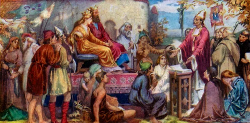 Augustinus predigt Ethelbert und Bertha, 1925