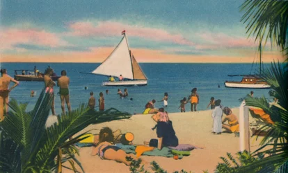 Strand bei Pradomar, 20 Minuten von Barranquilla, um 1940er