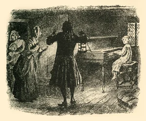 Stille Aufforderung an die anderen, ihm zu folgen