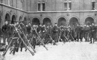 Belgische Soldaten der 9. Gemischten Brigade, Schlacht von Lüttich, Belgien, 5.-16. August 1914