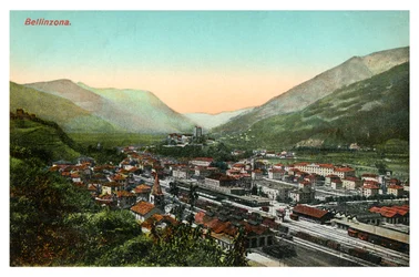Bellinzona, Schweiz, frühes 20. Jahrhundert