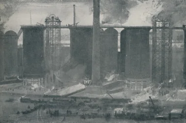 Hochöfen bei Bell Bros. Eisenwerke, Middlesborough, 1910