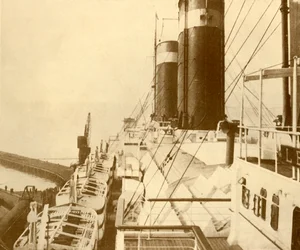 Bootsdeck der Leviathan, um 1930