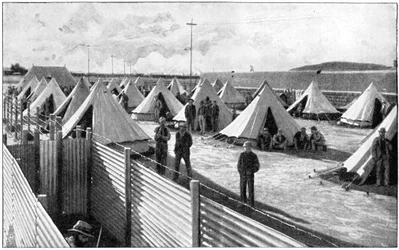 Buren-Gefangene in einem Lager in Bloemfontein, Zweiter Burenkrieg, 1899-1902