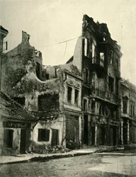 Bombardierte Gebäude in Belgrad, Serbien, Erster Weltkrieg, Oktober 1915, c1920