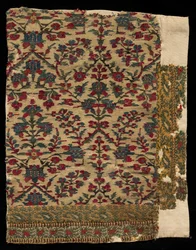 Randfragment eines Schals, späte 1700er - frühe 1800er Jahre