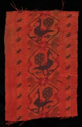 Bordüre mit Pfauenmotiv, 17. Jahrhundert