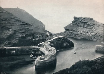 Boscastle - Blick auf den Hafen, 1895