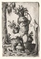 Junge mit Obstkorb, 1500er oder 1600er Jahre