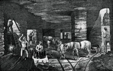 Bradley-Kohlenmine, in der Nähe von Bilston, 1886