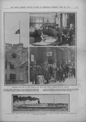 Die Nachricht vom Verlust der Titanic und RMS Virginian, 20. April 1912