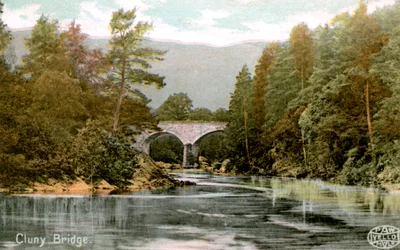 Brücke von Cluny, nahe Pitlochry, Perthshire, Schottland, frühes 20. Jahrhundert