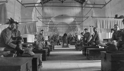 Britische Armeekaserne, Agra, Indien, 1916-1917