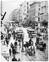 Broadway und Spring Street, New York City, USA, 1867