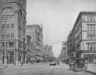 Broadway, nördlich von der Chestnut Street, St. Louis, ca. 1897