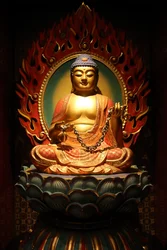 Buddha-Zahnreliquien-Tempel in Chinatown. Buddha-Statue, 20160818, Singapur, Singapur