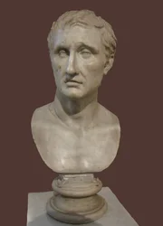 Büste des Menander. Römische Kopie der griechischen Statue von Kephisodotos und Timarchos, 4. Jahrhundert v. Chr.