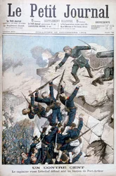 Kapitän Lebediev verteidigt heldenhaft das Bollwerk in Port Arthur, Russisch-Japanischer Krieg, 1904