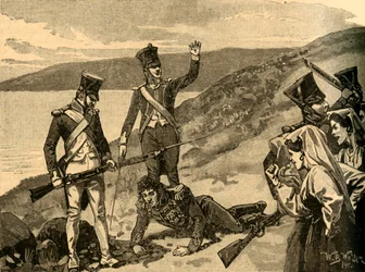 Gefangennahme des französischen Marschalls Joachim Murat, Kalabrien, Italien, 1815 um 1890