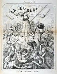 Karikatur gewidmet der Nationalgarde, Pariser Kommune, 1871