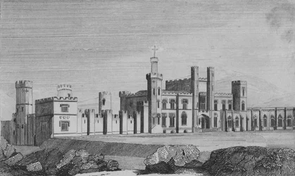 Castle Freke, der Sitz von John Evans Freke, Lord Carbery, um 1820