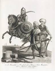 Kavallerie-Mameluck und Soldaten der Infanterie-Mameluck und Beduinen, 1804