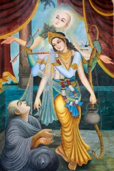 Chaityana Mahaprahbu, ein Vaishnava-Heiliger und Sozialreformer des 15. Jahrhunderts, Vrindavan, Indien