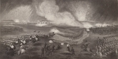 Angriff der britischen Truppen auf der Straße nach Windlesham, 24. April 1854, 1854 1909