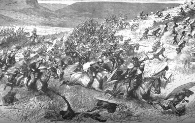 Angriff der Siebzehnten Lancers bei Ulundi, 1879, ca. 1880