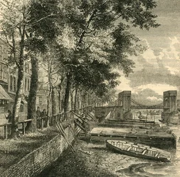 Cheyne Walk und Cadogan Pier, ca. 1876