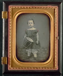 Kind mit Trommel, 1850er Jahre