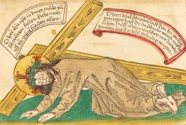 Christus fällt unter dem Gewicht des Kreuzes