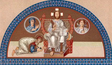 Christus auf dem Thron, spätes 9. Jahrhundert