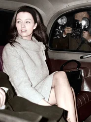 Christine Keeler kommt am Old Bailey an, London