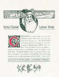 Weihnachtswerbung für Cayleys Toyland, 1917