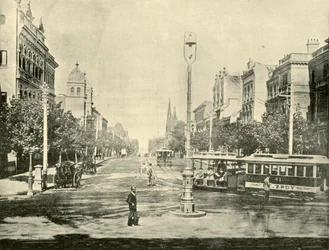 Collins Street, Melbourne, von den Treasury Buildings