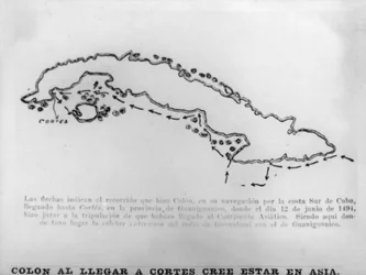 Kolumbus, als Cortes in Kuba ankam, 15. Jahrhundert, 1920er